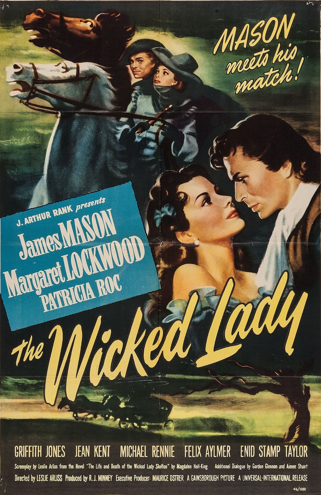 The Wicked Lady James Mason Gainsbourough Pictures England wartime film costume drama margaret lockwood